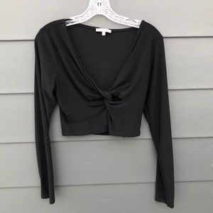 Charlotte Russe Black Crop Top Large